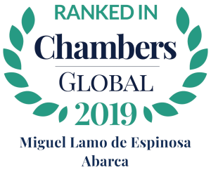 The Chambers Global 2019. Banking and Finance UK – Foreign Expertise in Spain