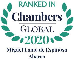 The Chambers Global 2020. Banking and Finance UK/US – Qualified Experts – Spain